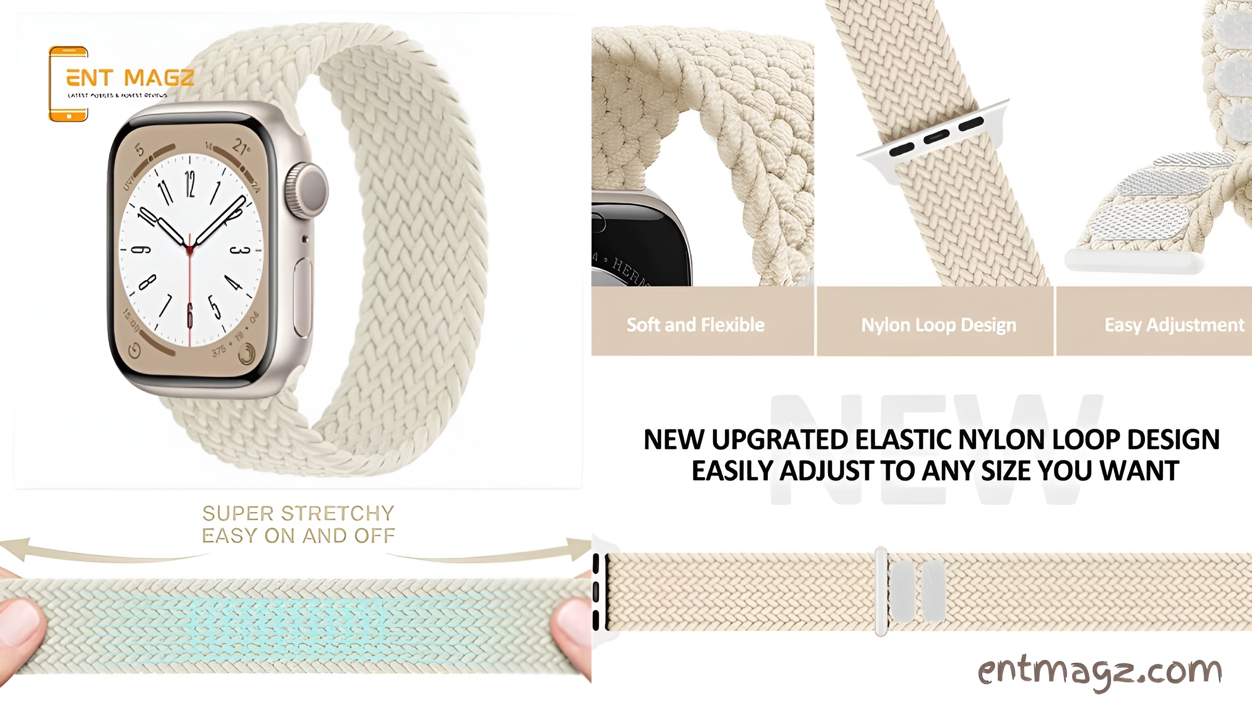 Apple Watch Stretchy Braided Loop